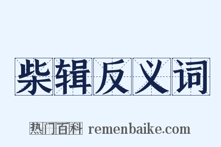 柴辑反义词是什么意思的图片